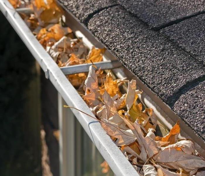 Clogged storm gutters.