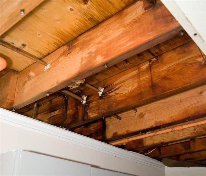 Water damage to a home's ceiling